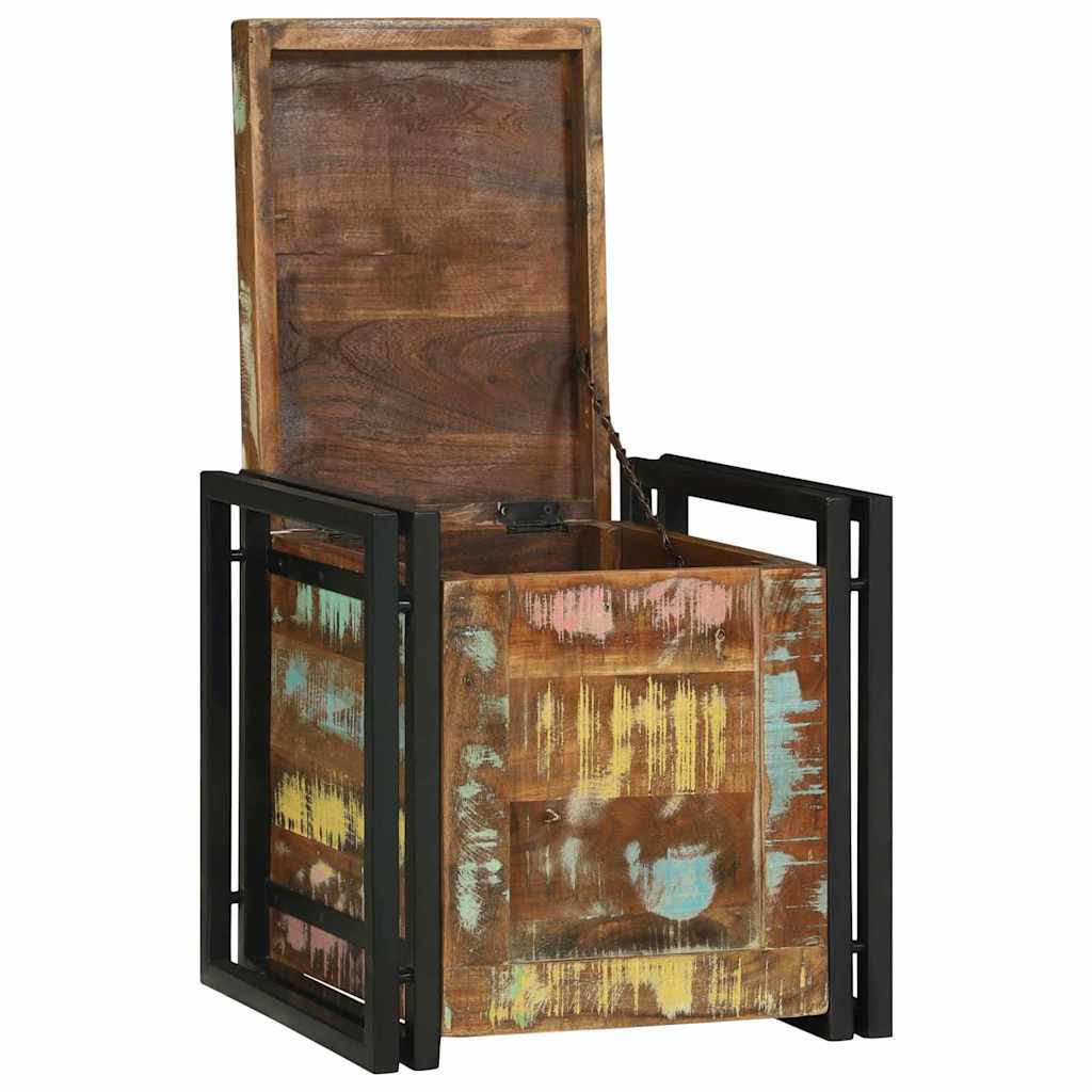 Aufbewahrungsbox 50 x 50 x 50 cm Massives upgecyceltes Holz