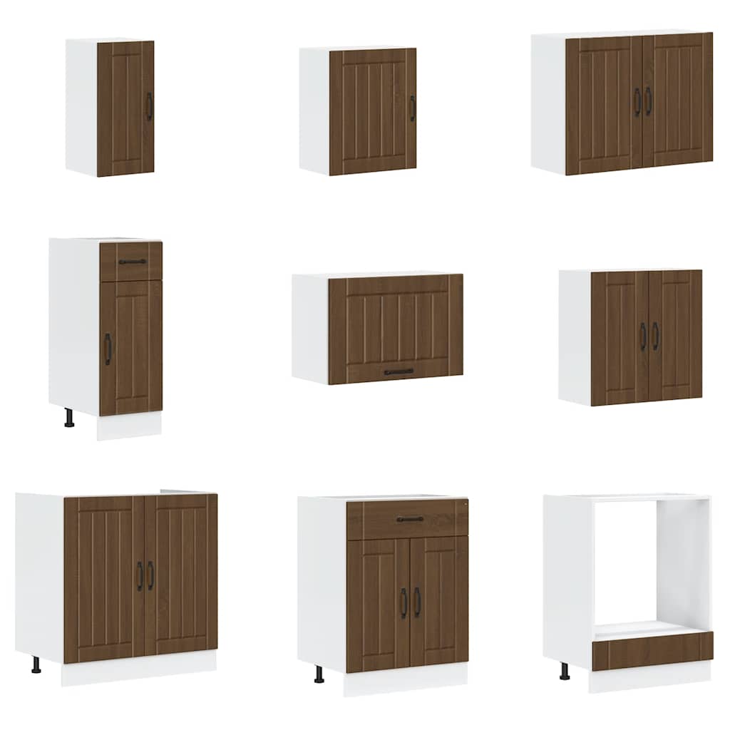 14-tlg. Küchenschrank-Set Lucca Weiß Holzwerkstoff