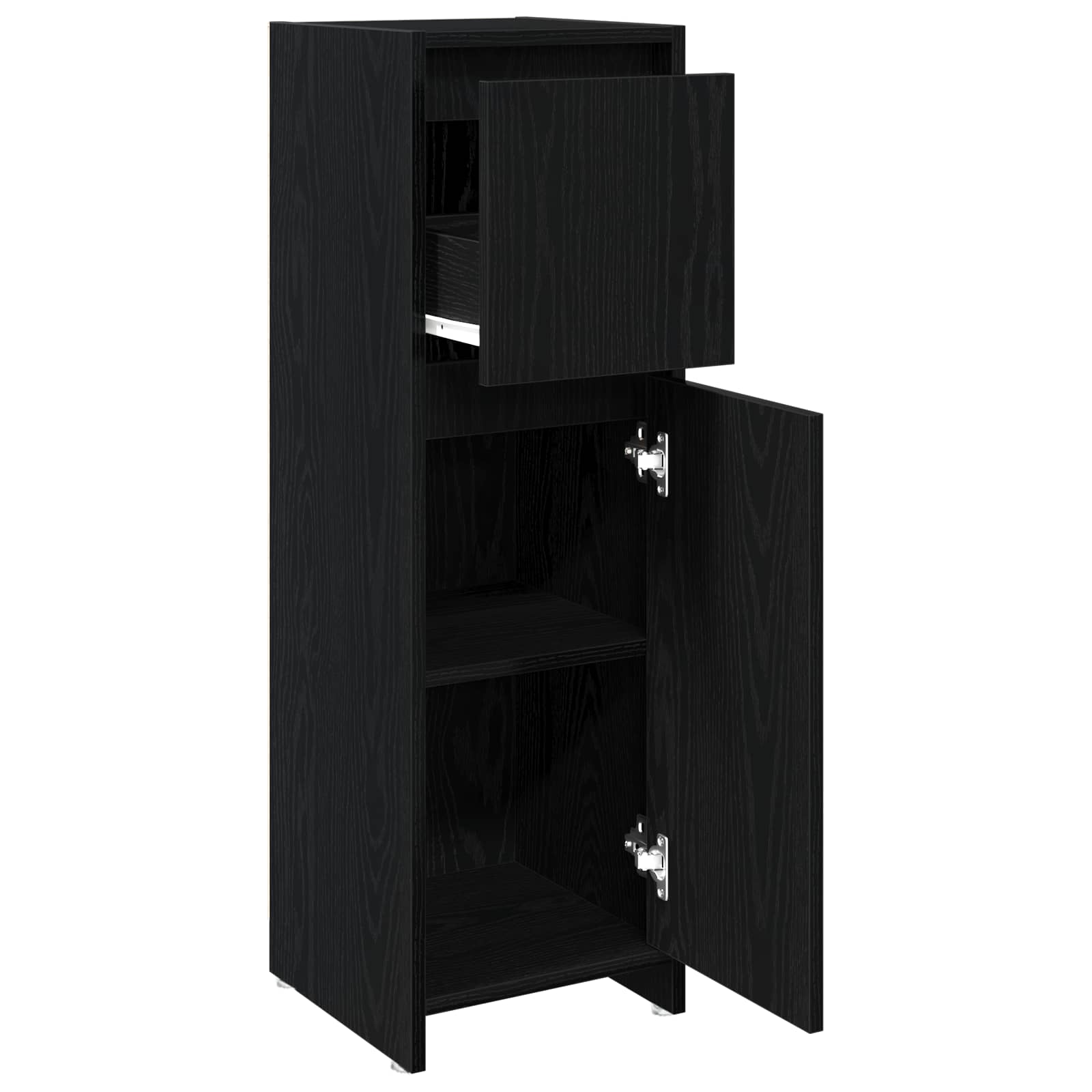 Badezimmerschrank Weiß 30x30x95 cm Holzwerkstoff