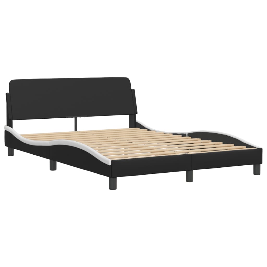 Bett mit Matratze "Dover" Schwarz 80x200 cm Kunstleder