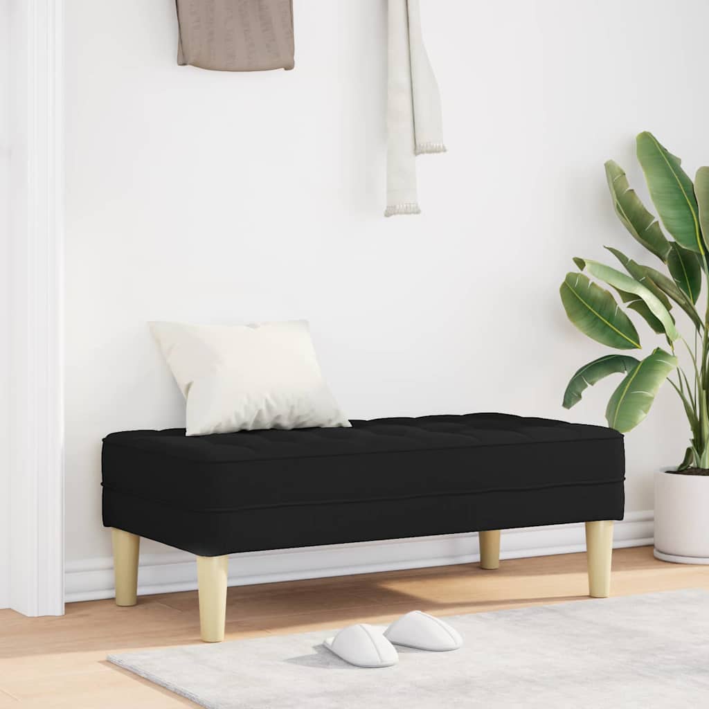 Bank mit Kissen Hellgrau 113 x 57 x 39 cm Stoff