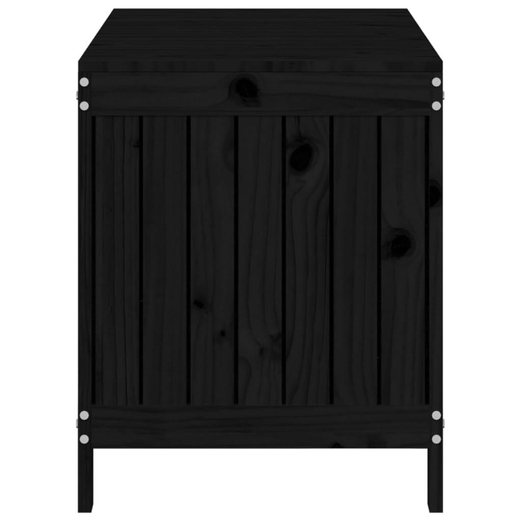 Gartentruhe Grau 76x42,5x54 cm Massivholz Kiefer