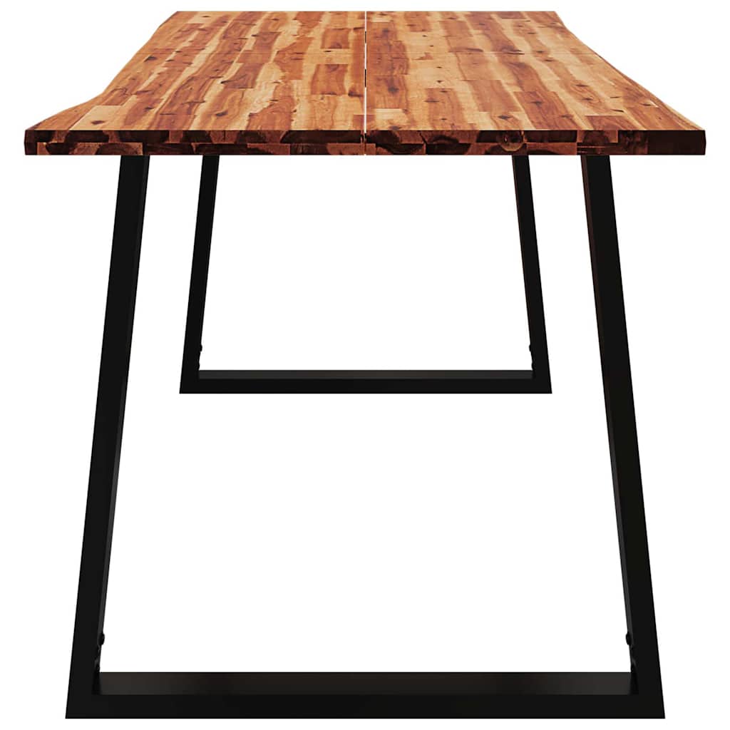 Esstisch Baumkante 140x80x75 cm Massivholz Akazie