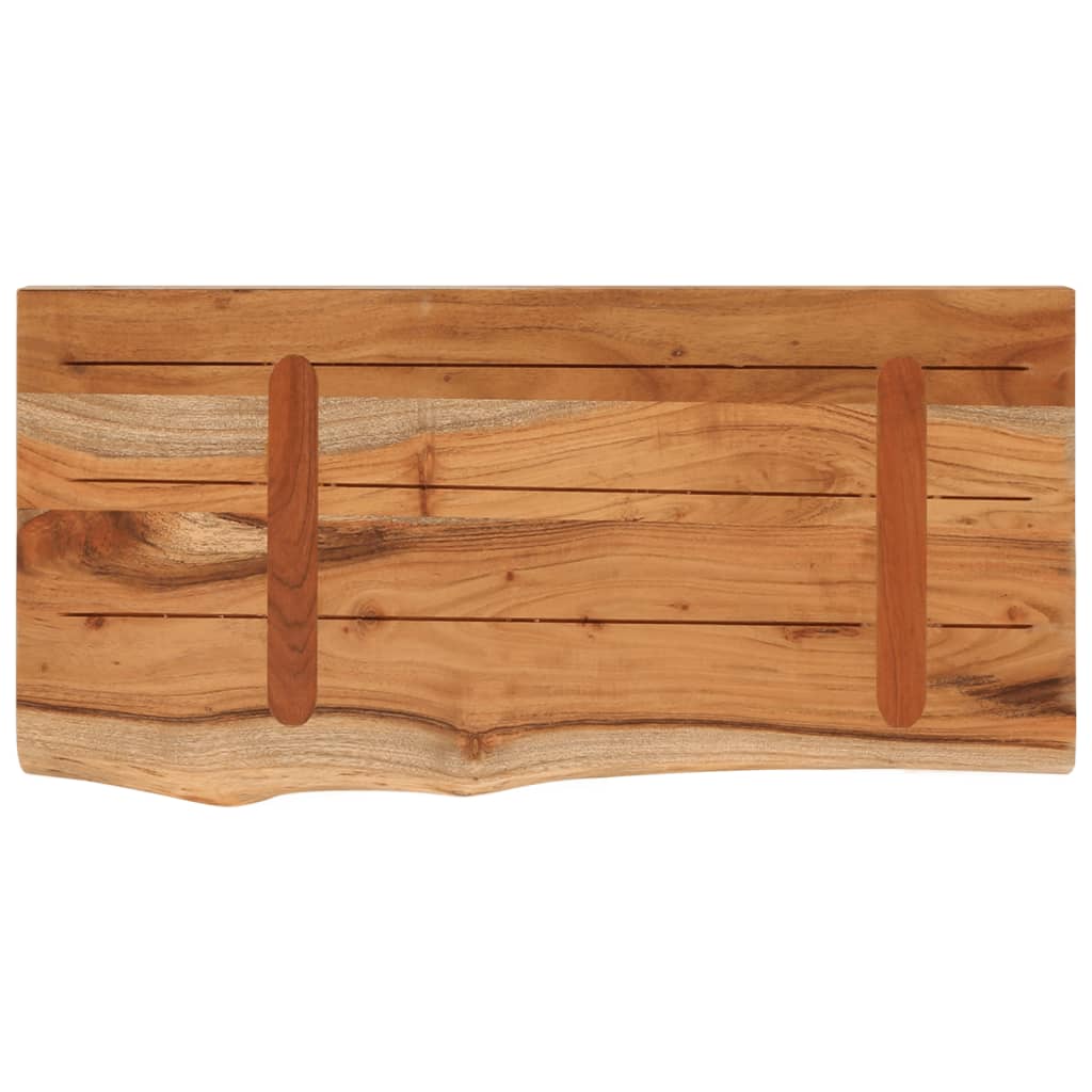 Wandregal 40x20x2,5 cm Rechteckig Massivholz Akazie Baumkante