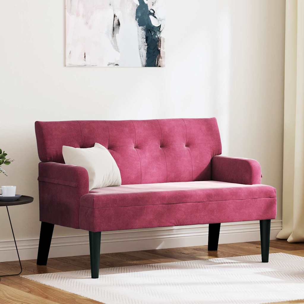 Chesterfield Bank Hellgrau 112 x 65,5 x 75 cm Samt