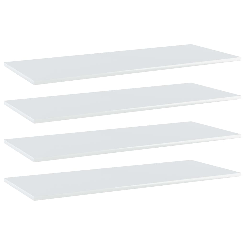 Bücherregal-Bretter 4 Stk. Weiß 40x10x1,5 cm Holzwerkstoff
