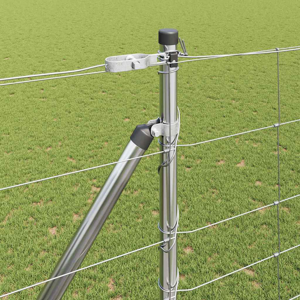 Ground Fix Geschweißter Drahtzaun 25 x 0,8 m Silber Netz