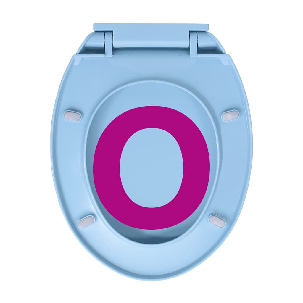 Toilettensitz mit Absenkautomatik Hellgrau Oval