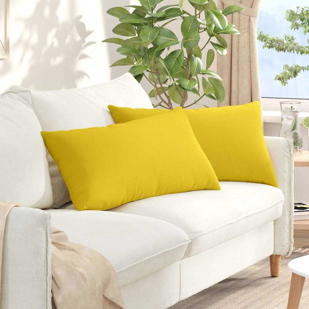 Sofakissen 2 pcs Hellgrau 50 x 30 cm Stoff