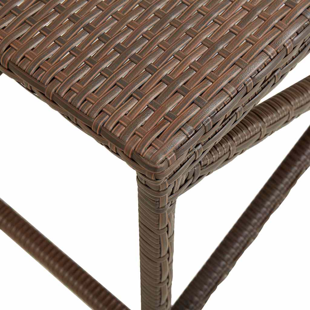 Gartenbank 120 cm Poly Rattan Schwarz