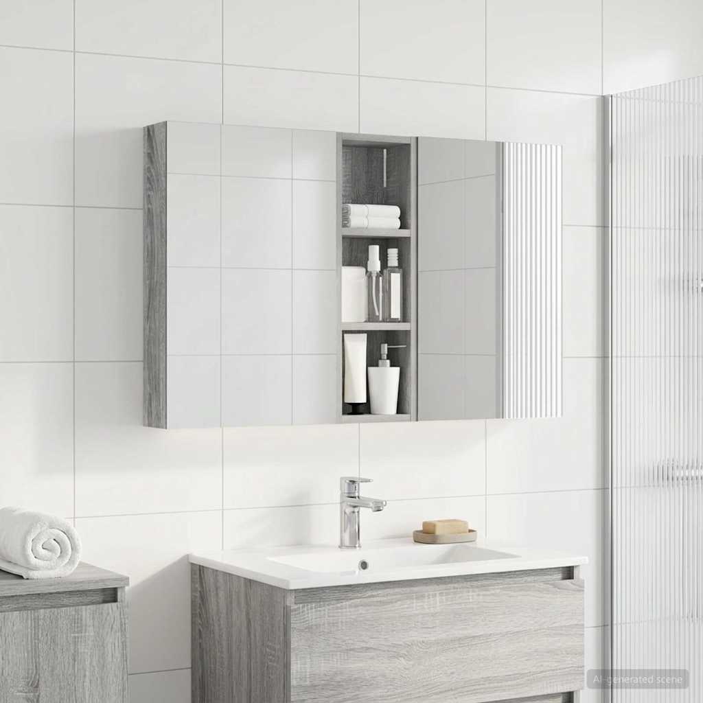Badezimmerschrank-Set 3 pcs 80 x 10,5 x 50 cm Holzwerkstoff