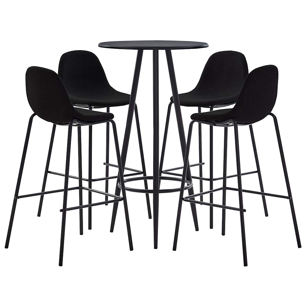 3-tlg. Bar-Set Stoff Dunkelgrau