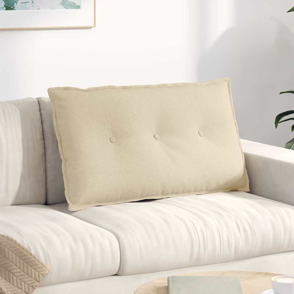 Rückenkissen Hellgrau 50 x 19 x 45 cm Stoff