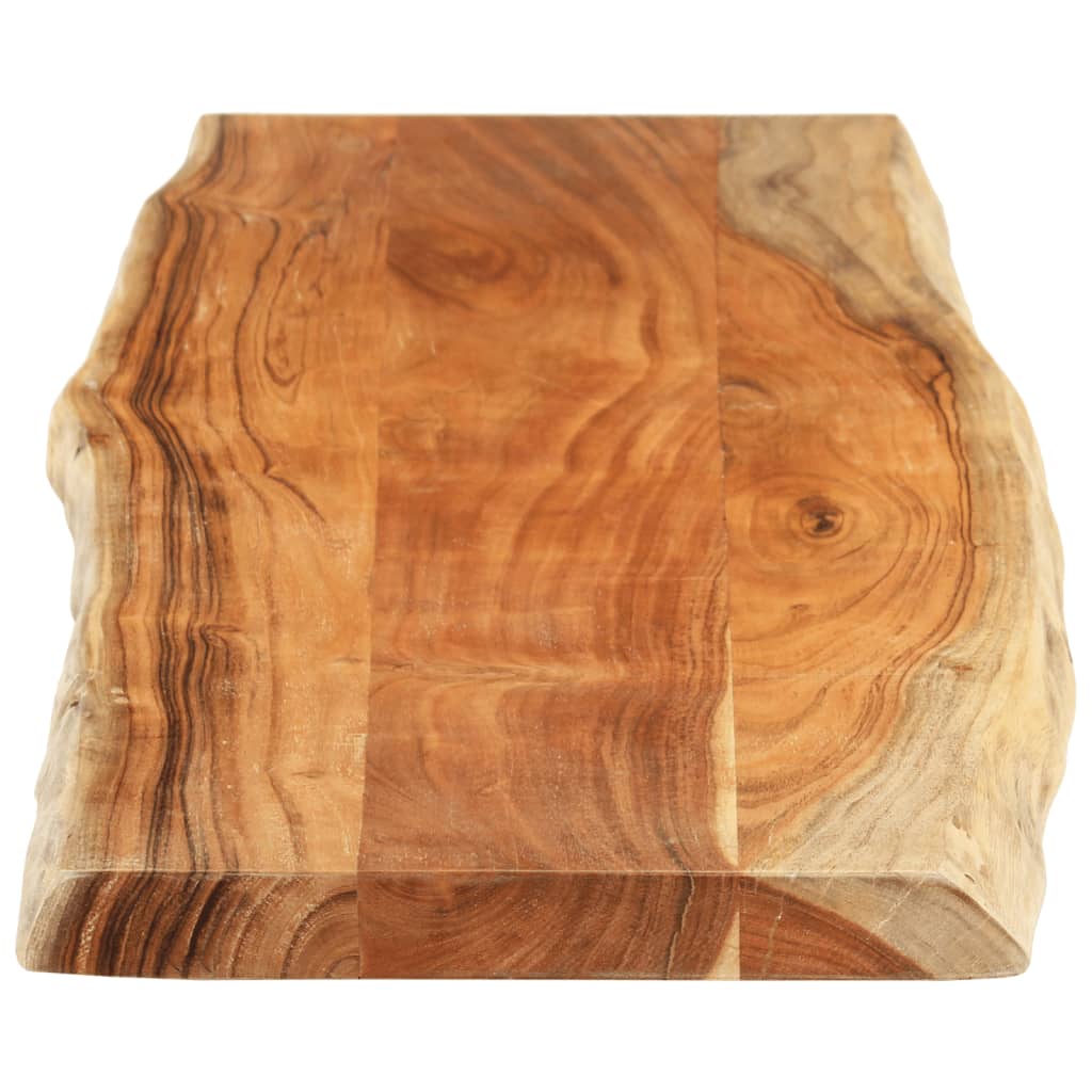 Tischplatte 40x40x2,5 cm Rechteckig Massivholz Akazie Baumkante
