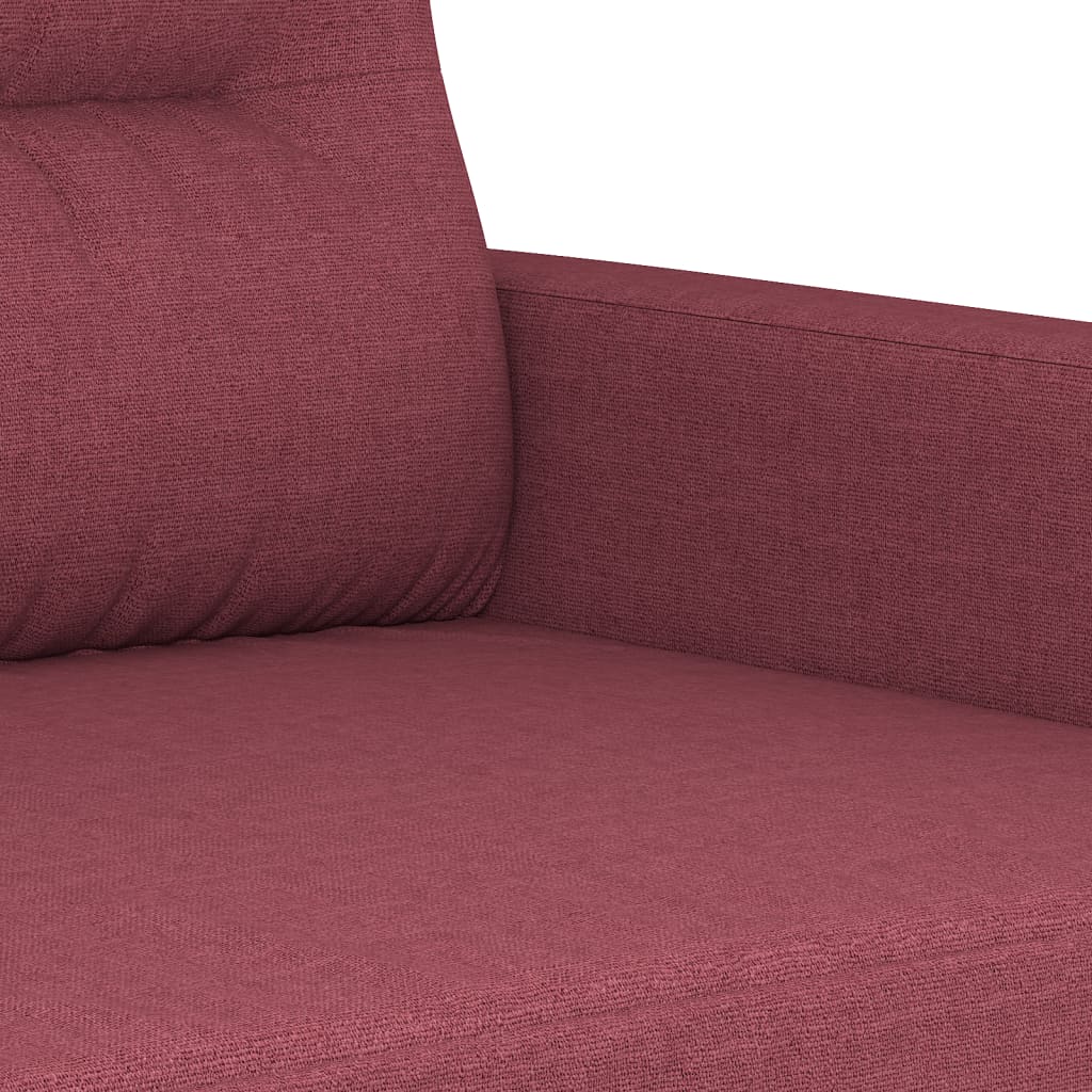 3-tlg. Sofagarnitur mit Kissen Creme Stoff