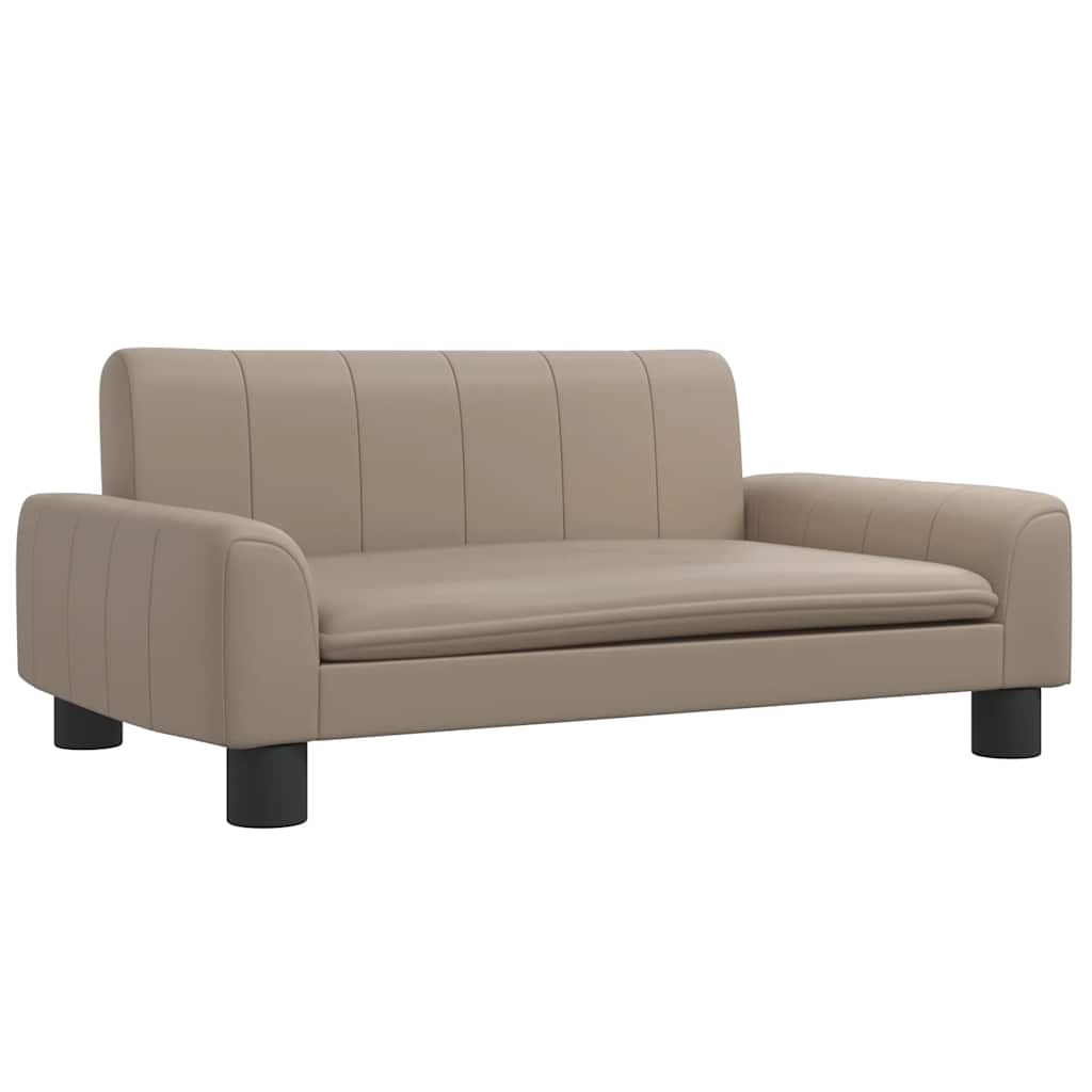 Kindersofa Schwarz 70x45x30 cm Kunstleder
