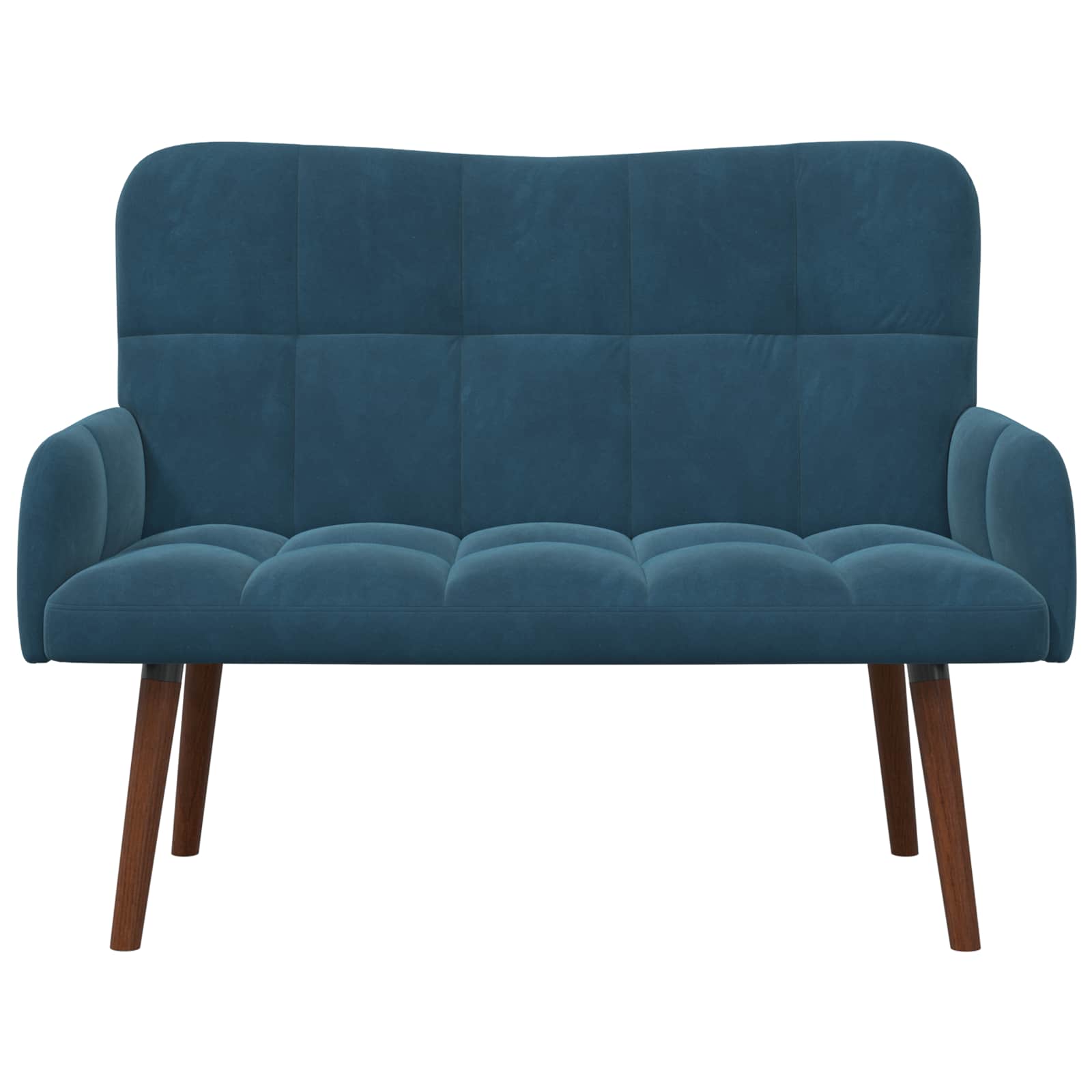 2-Sitzer Sofa Hellgrau 115 x 61 x 87 cm Samt (V)