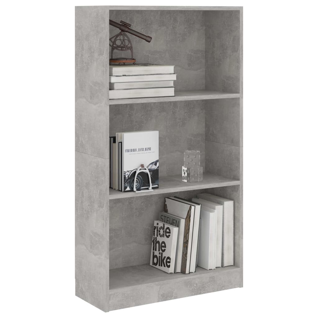 Bücherregal 3 Fächer Weiß 40x24x109 cm Holzwerkstoff