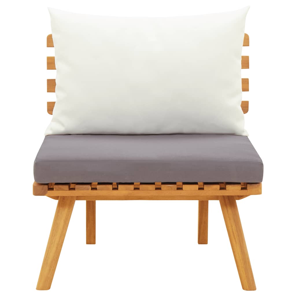2-Sitzer-Gartensofa mit Kissen Massivholz Akazie