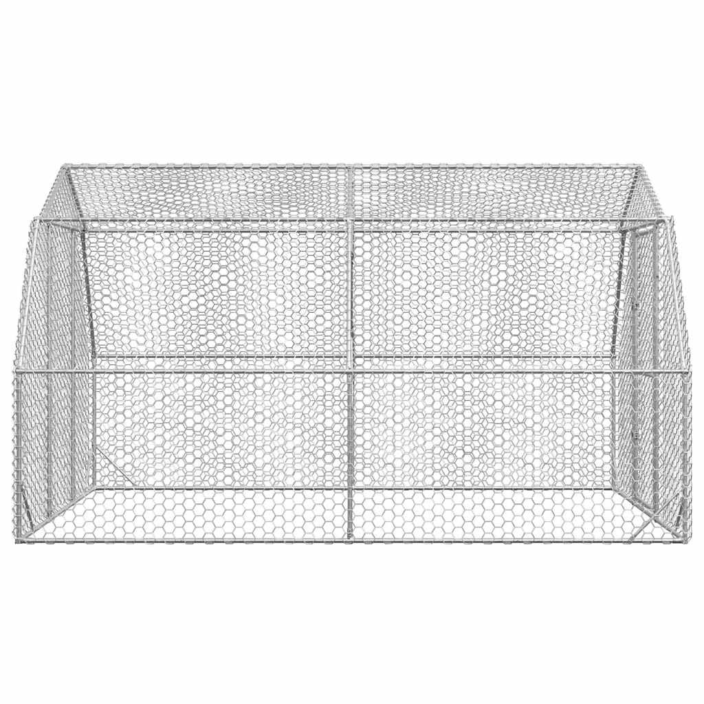 Hühnerstall 2,5x4x2,25 m Verzinkter Stahl