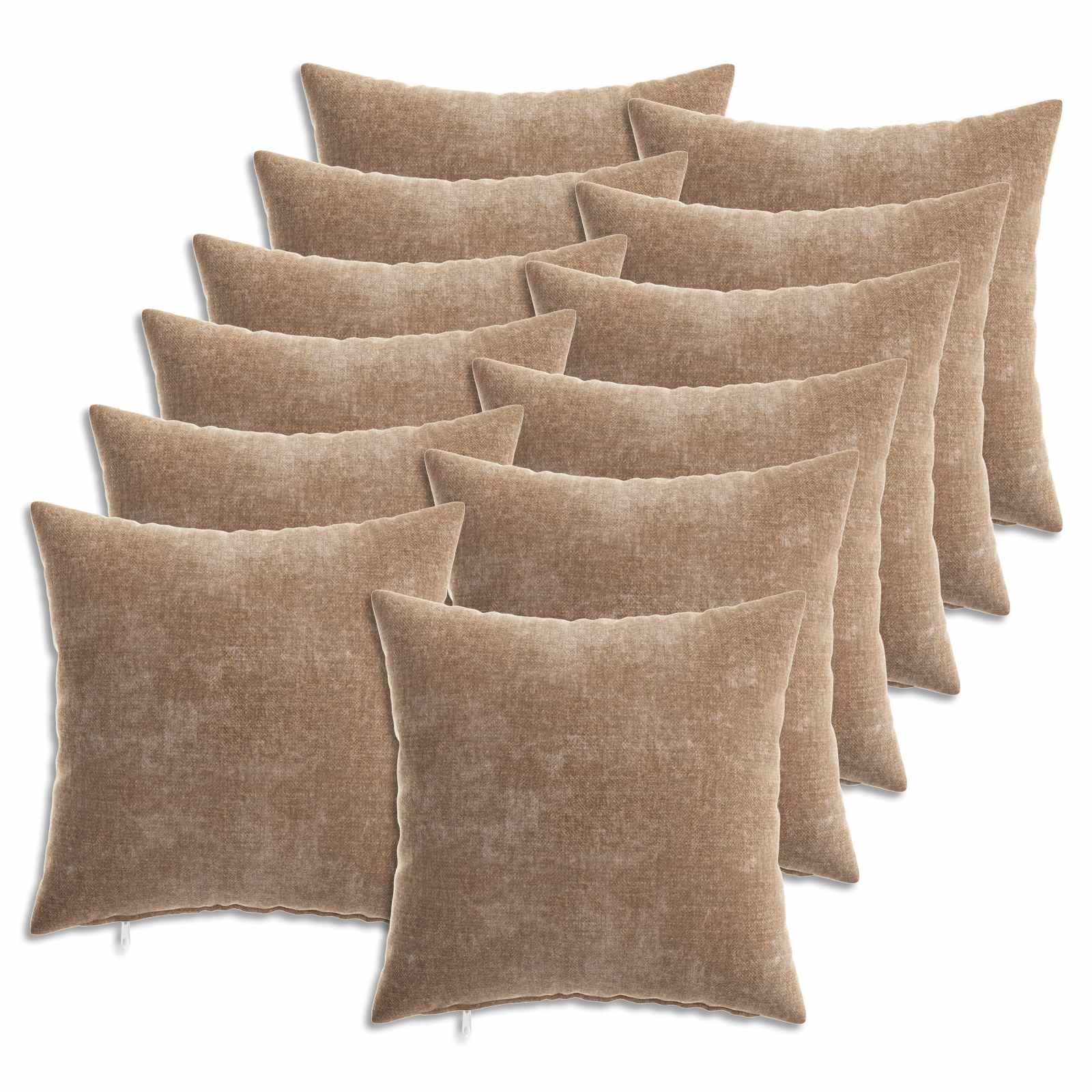 Kissenbezug 6 Stk. HEERLEN Dunkelgrau 30 x 30 cm Chenille-Stoff