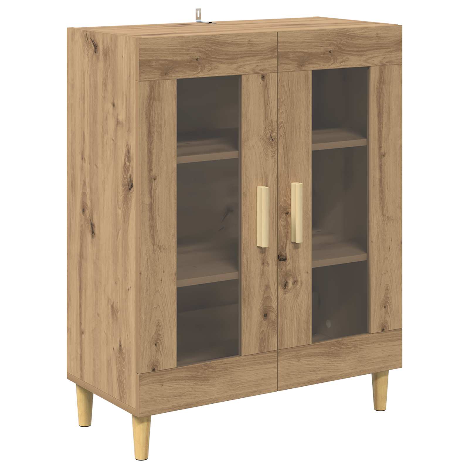 Highboard Altholz 69,5 x 32,5 x 180 cm Holzwerkstoff