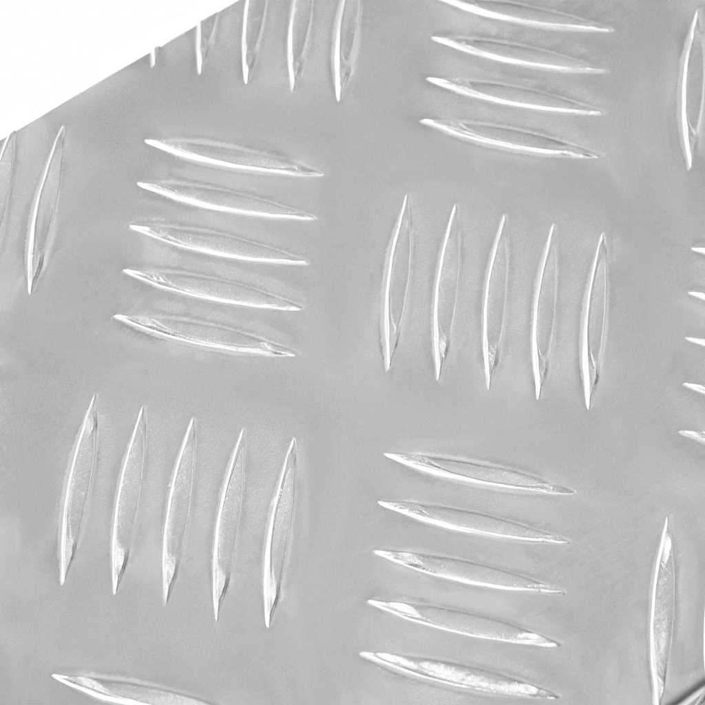 Treppe Tritt Halbmond 5 pcs Silber 60 x 18 x 2,5 cm Aluminium