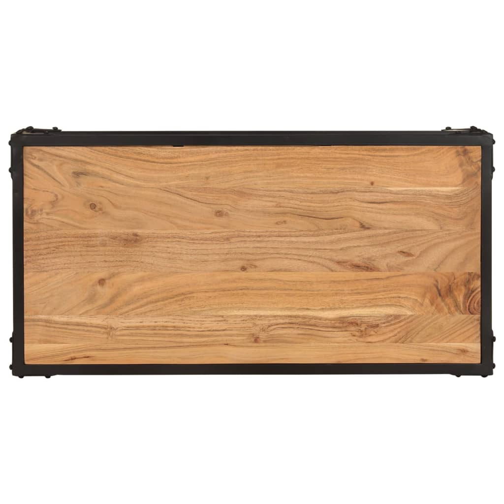 Couchtisch 40x40x36 cm Raues Mango-Massivholz