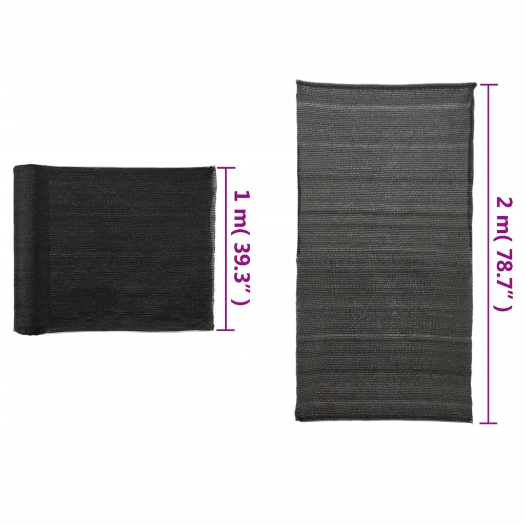Sichtschutznetz HDPE 1x25 m Schwarz