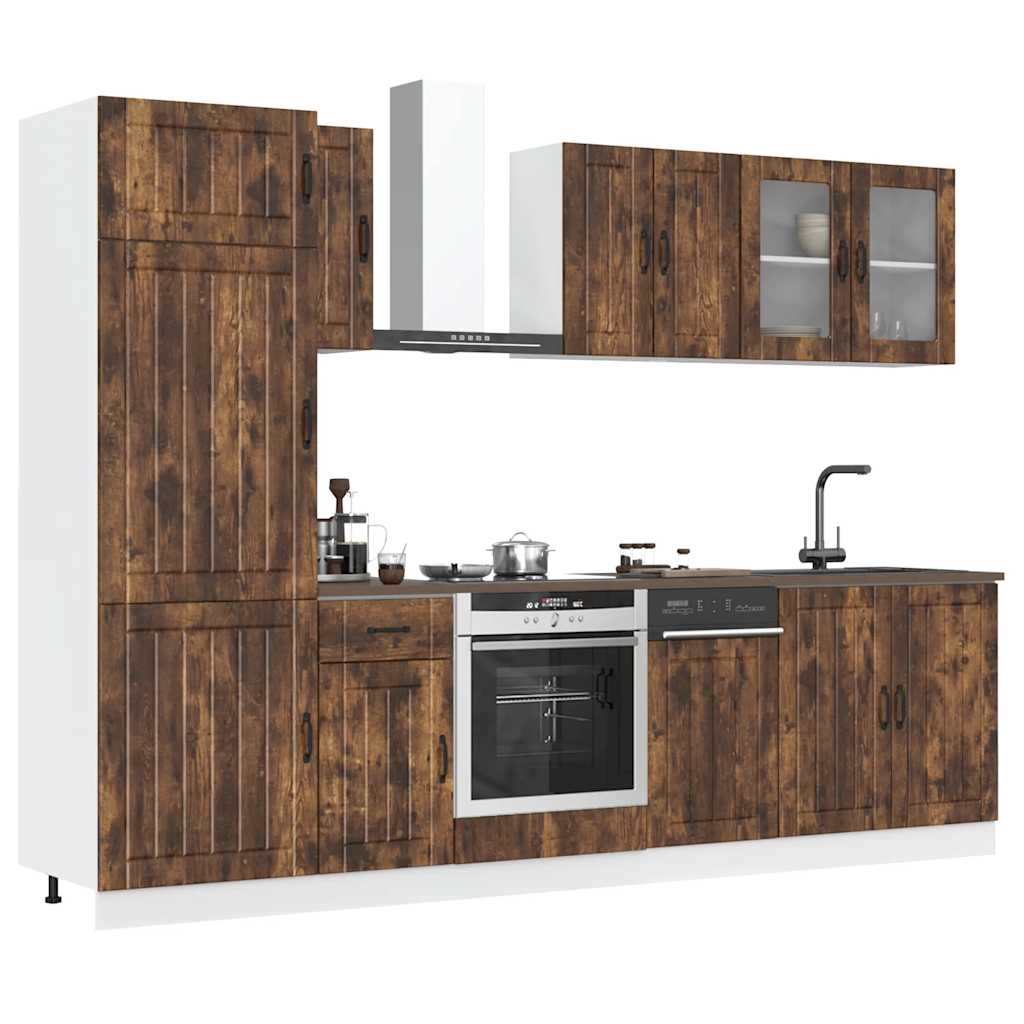 8-tlg. Küchenschrank-Set Lucca Weiß Holzwerkstoff