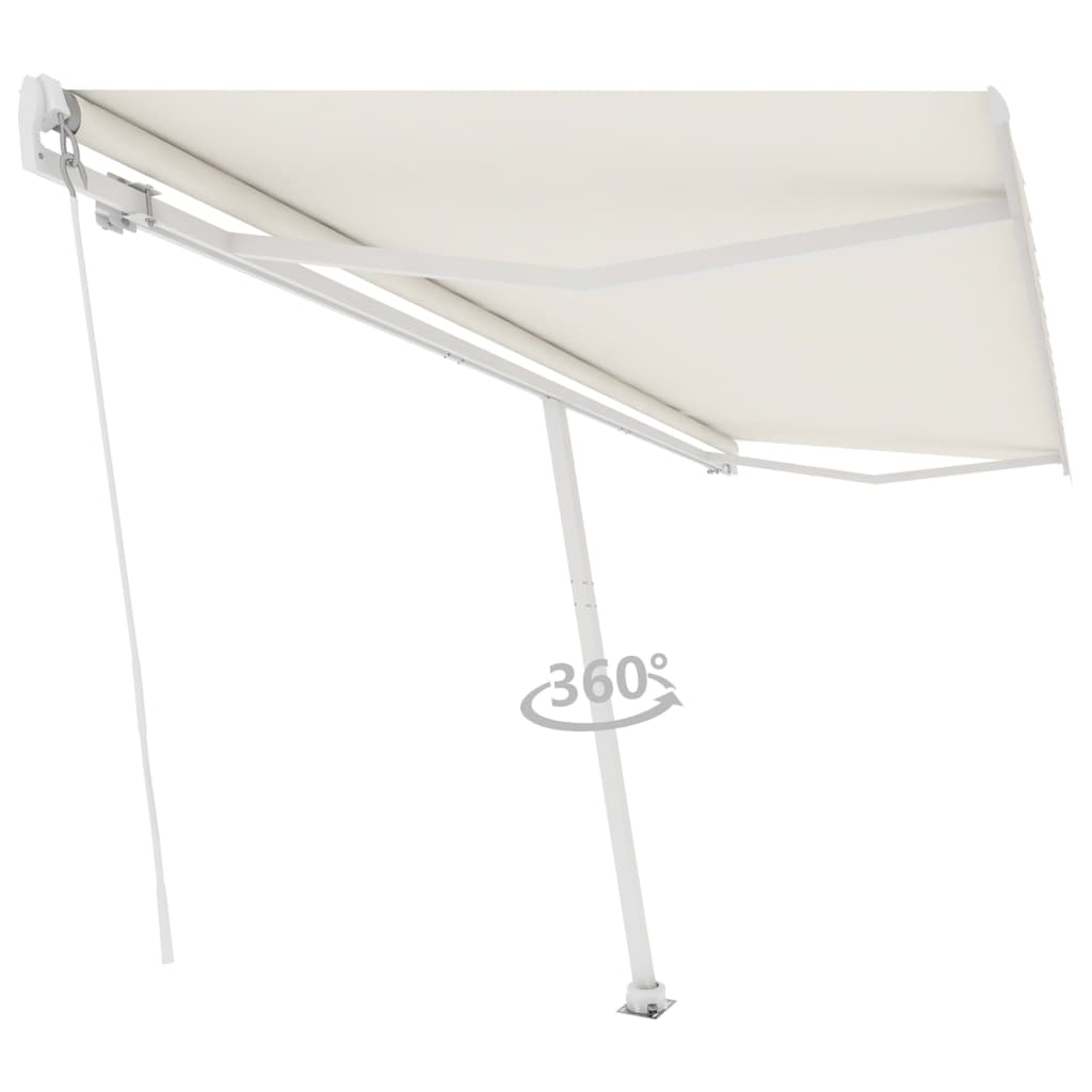 Standmarkise Manuell Einziehbar 300x250 cm Creme