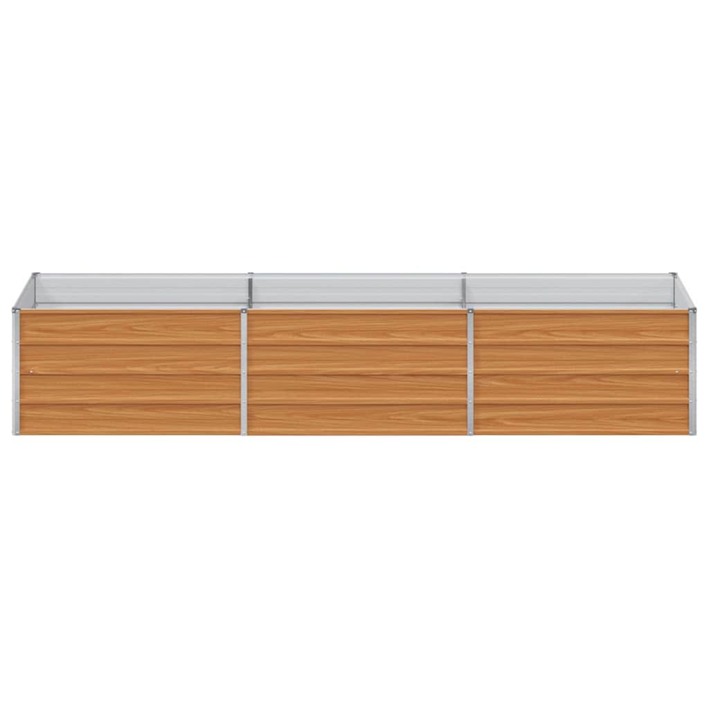 Hochbeet Hellbraun 100 x 100 x 77 cm Verzinkter Stahl