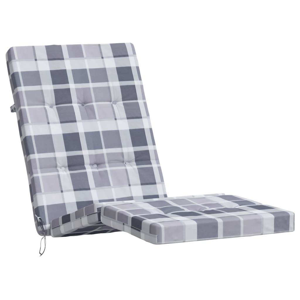Liegestuhl-Auflagen 2 Stk. Creme Oxford-Gewebe