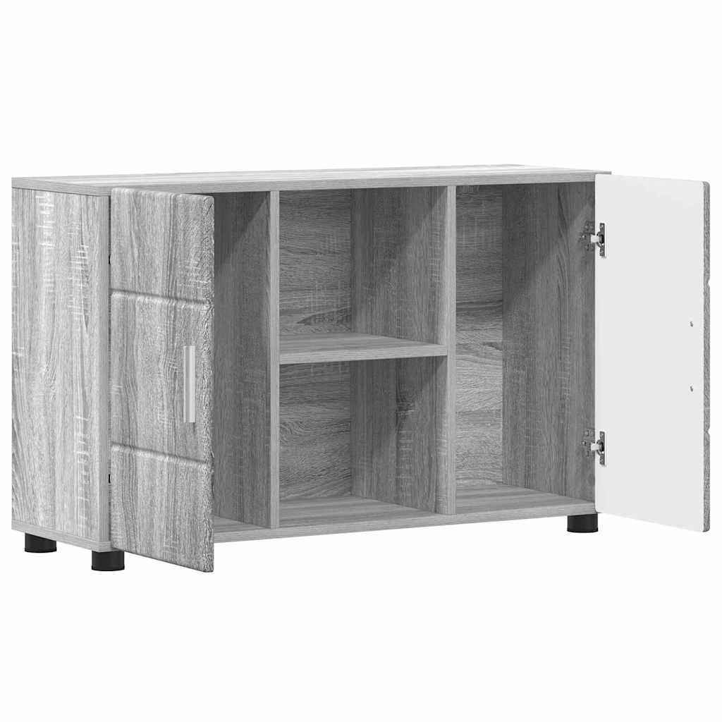 Highboard mit Regal FLORIN Weiß 60 x 35 x 182 cm Holzwerkstoff