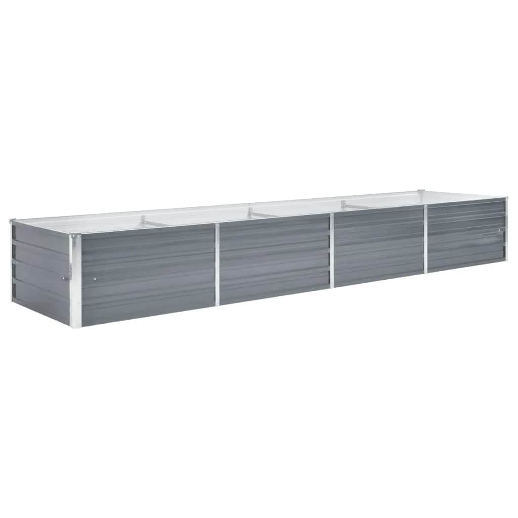 Hochbeet 160 x 80 x 77 cm Verzinkter Stahl Grau