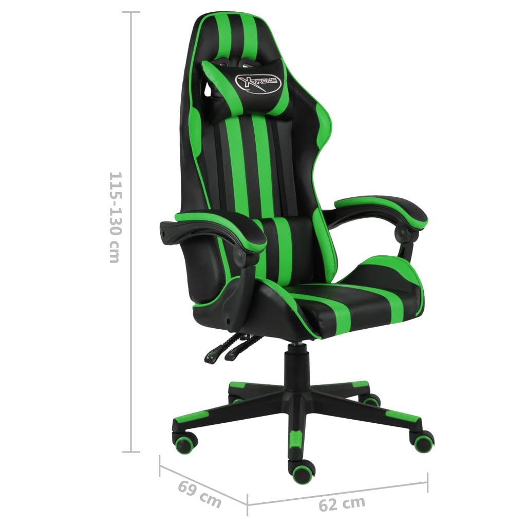 Gaming-Stuhl Schwarz und Blau Kunstleder