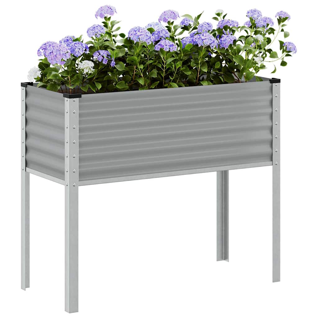 Garten-Pflanzgefäß Grün 45 x 45 x 88 cm Stahl