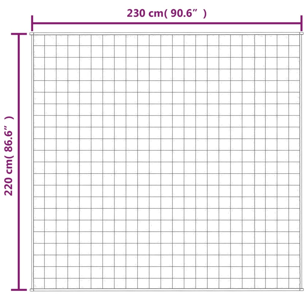 Gewichtsdecke Grau 122x183 cm 5 kg Stoff