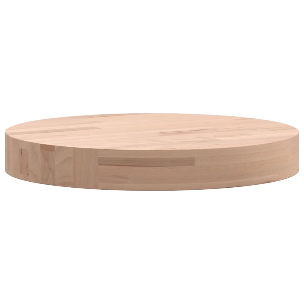 Tischplatte Ø30x1,5 cm Rund Massivholz Buche