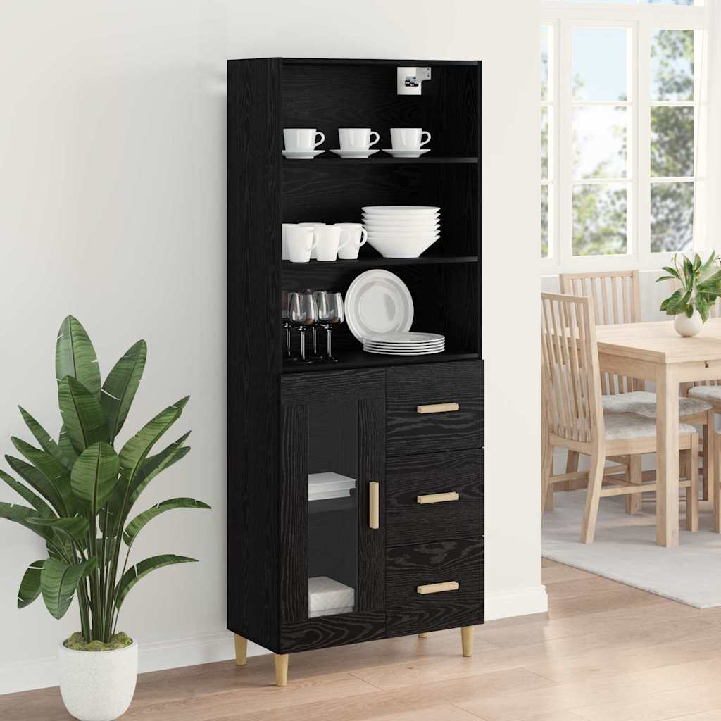 Highboard Altholz 69,5 x 32,5 x 180 cm Holzwerkstoff
