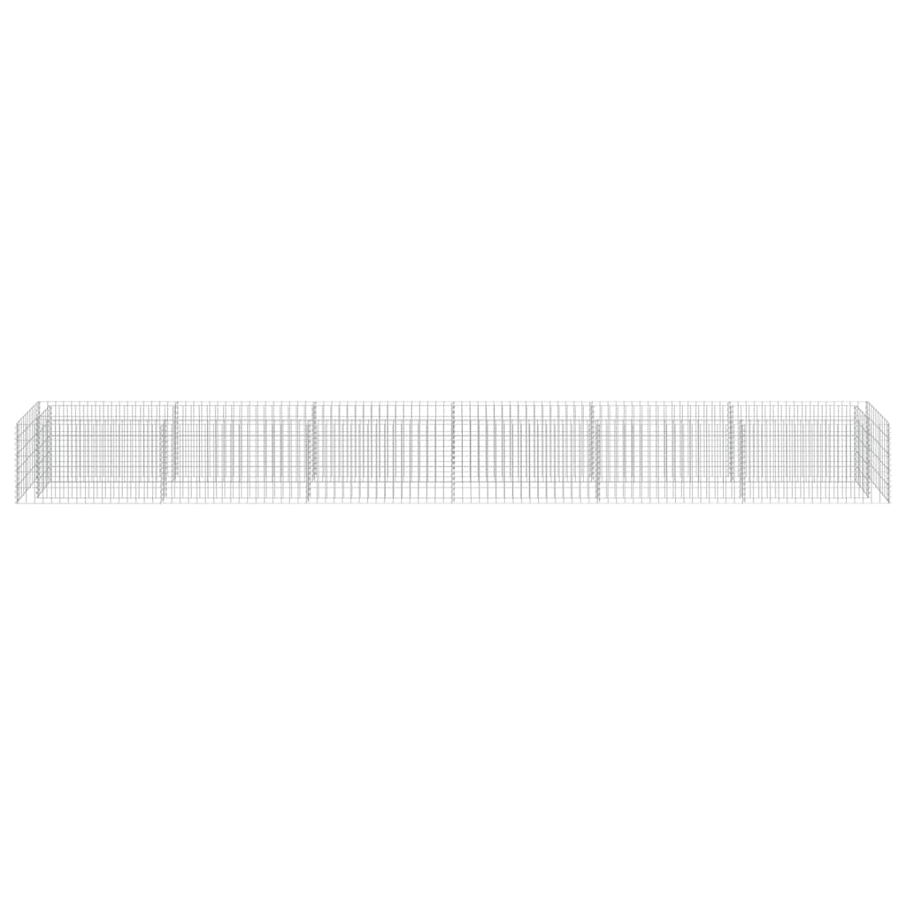 Gabionen-Hochbeet Verzinkter Stahl 450×90×100 cm