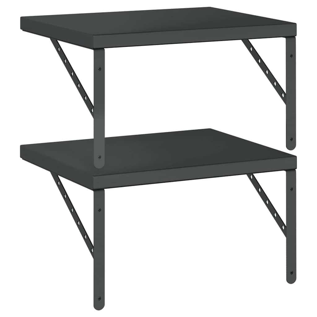 Wandregale 2 Stk. 100x40 cm Silbern Edelstahl