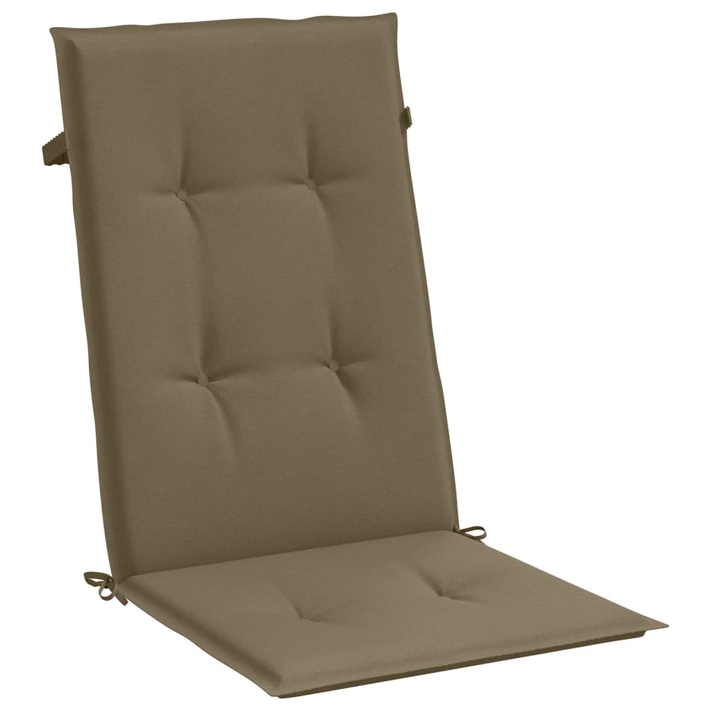 Hochlehner-Auflagen 2 Stk. Melange Anthrazit 120x50x7cm Stoff