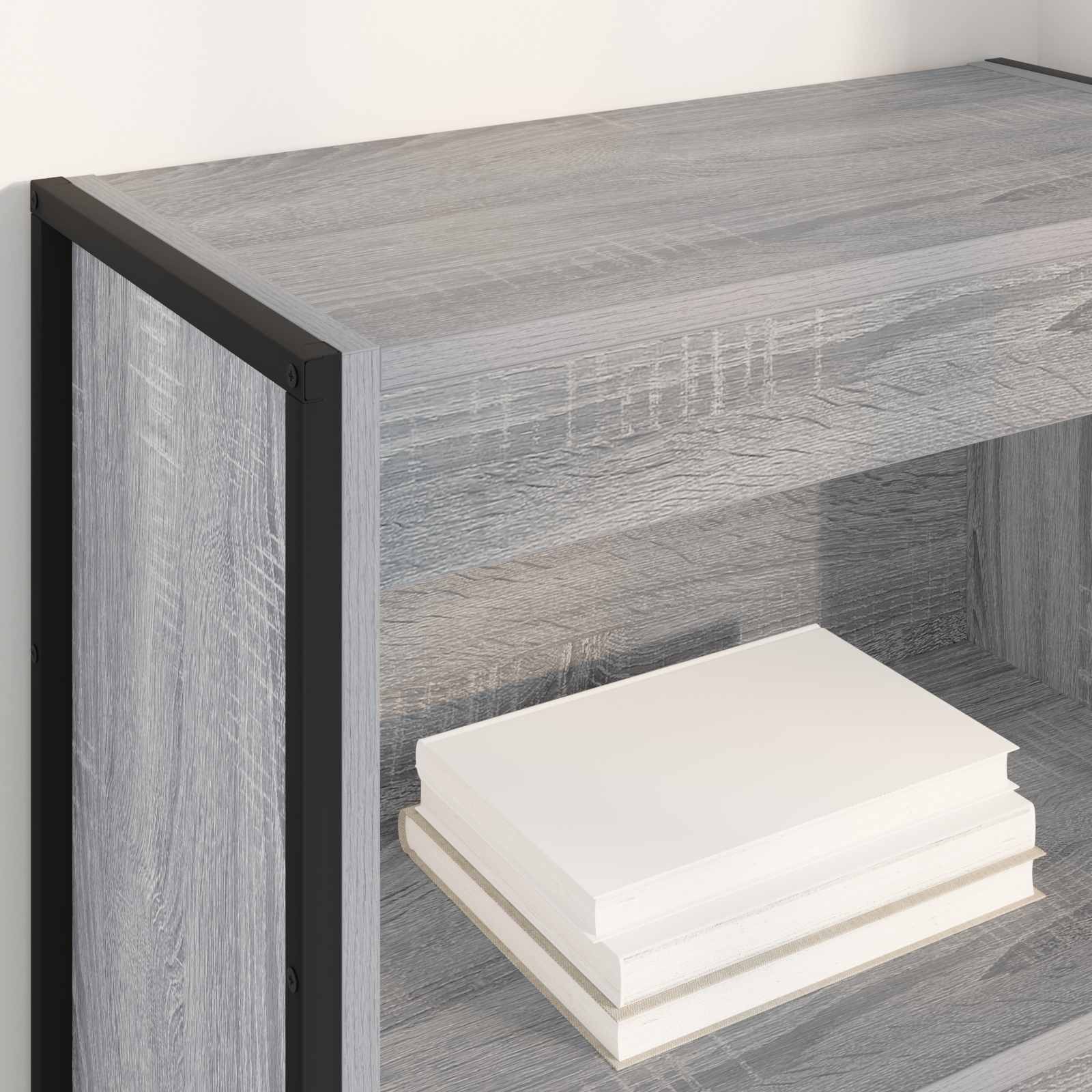 Bücherregal 2 pcs Schwarz Eichen-Optik 60 x 30 x 189,5 cm