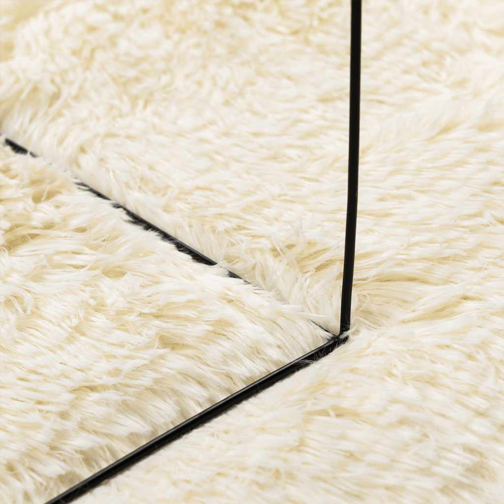 Teppich Shaggy Hochflor NAVARRA Beige 60x100 cm Polyester