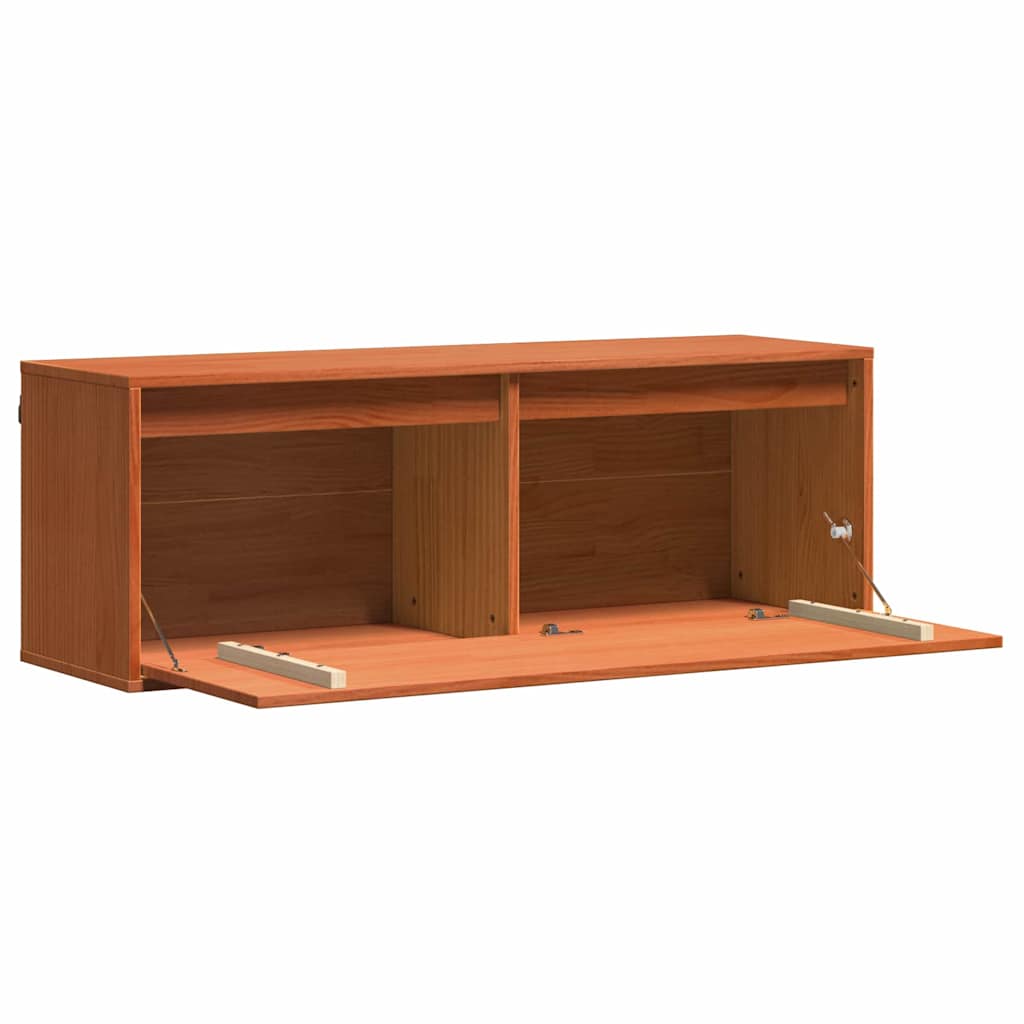 Wandschrank 100x30x35 cm Massivholz Kiefer
