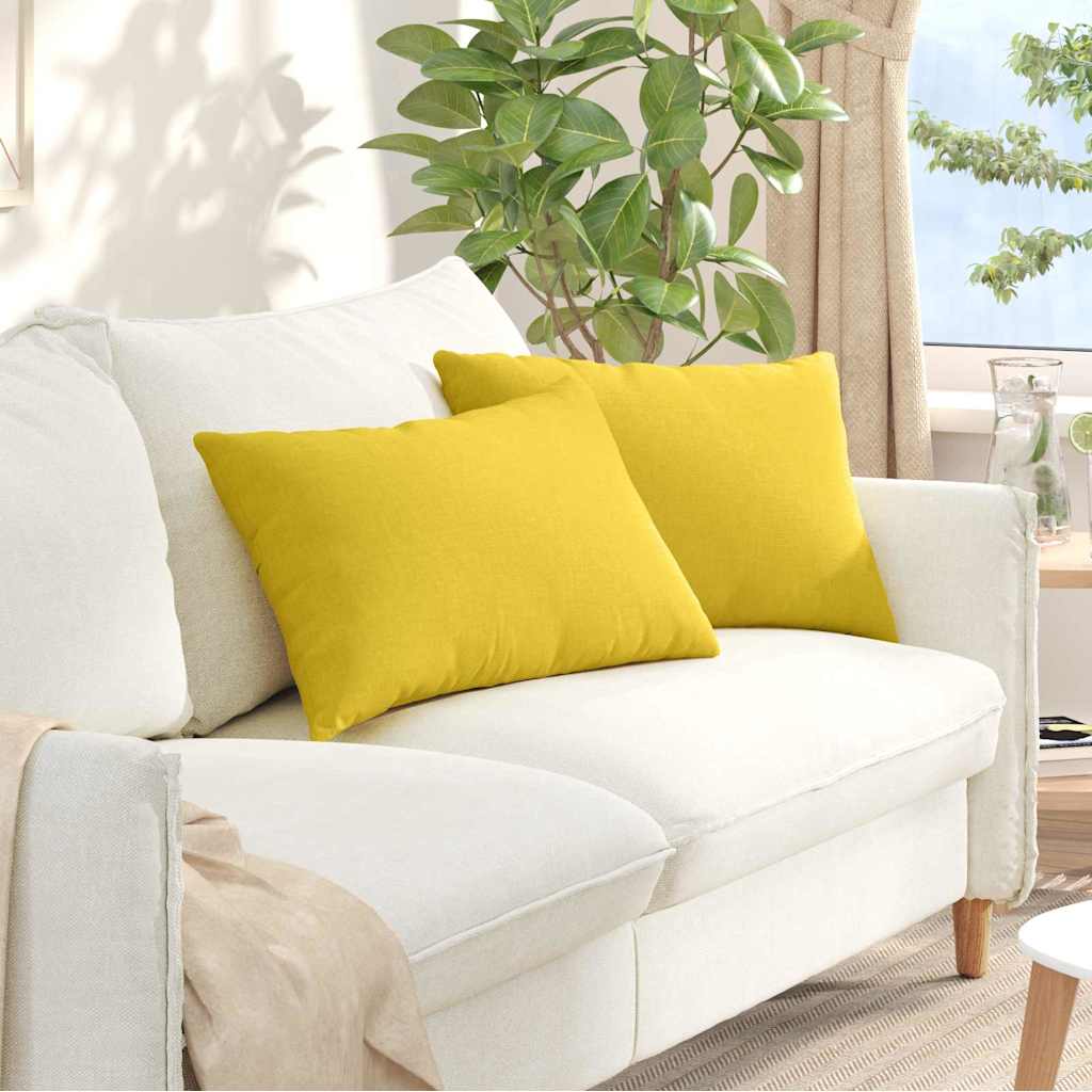 Sofakissen 2 pcs Hellgrau 50 x 30 cm Stoff