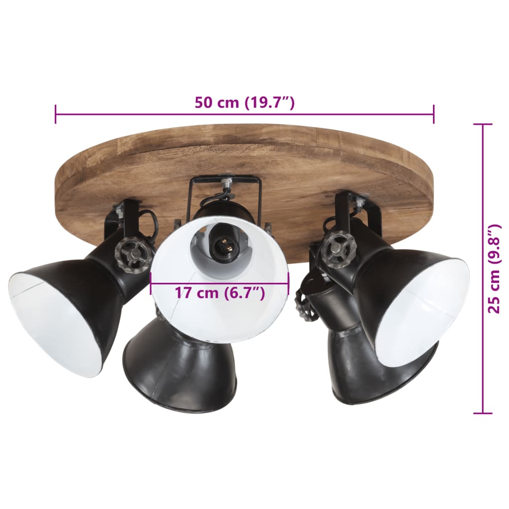 Wandlampe Industriestil Silbern 45x25 cm E27