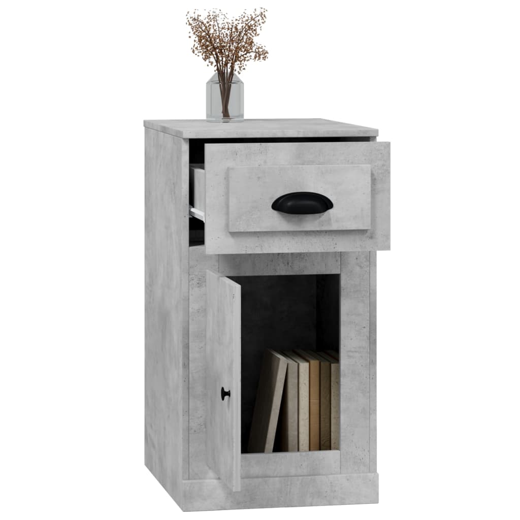 Beistellschrank mit Schublade Weiß 40x50x75 cm Holzwerkstoff