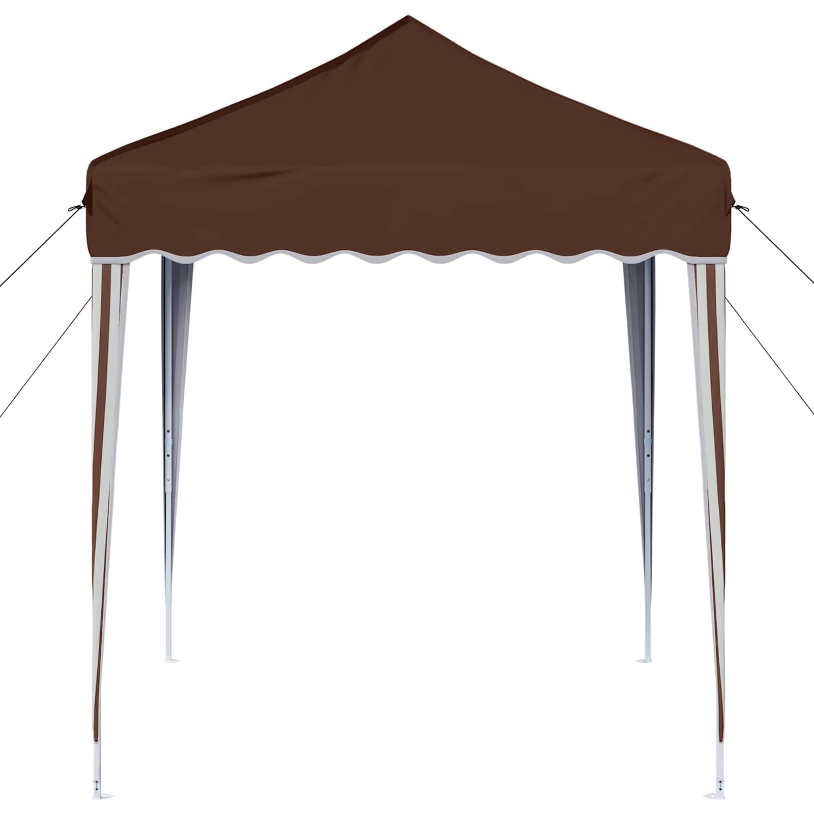 Pop-up Partyzelt 195 x 195 x 245 cm Creme Oxford-Stoff